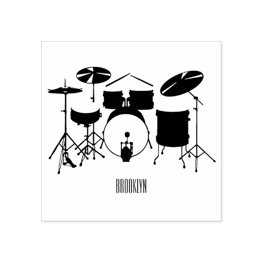 Cartoon Drum kit Rubberstempel (Afrduk)