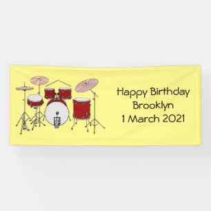 Cartoon Drum kit Spandoek