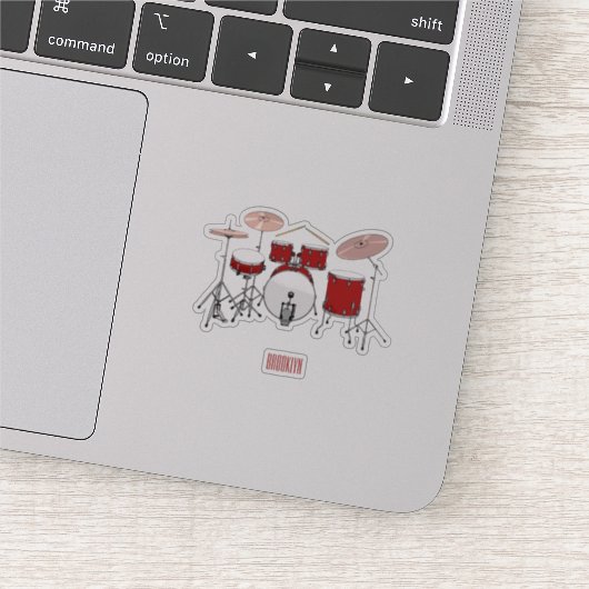 Cartoon Drum kit Sticker (Detail)