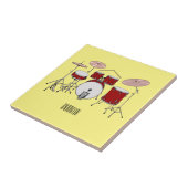 Cartoon Drum kit Tegeltje (Zijkant)