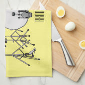 Cartoon Drum kit Theedoek (Quarter Fold)