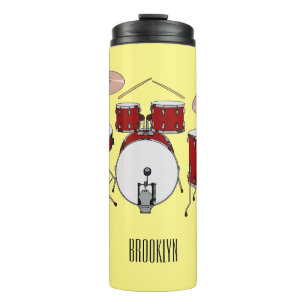 Cartoon Drum kit Thermosbeker