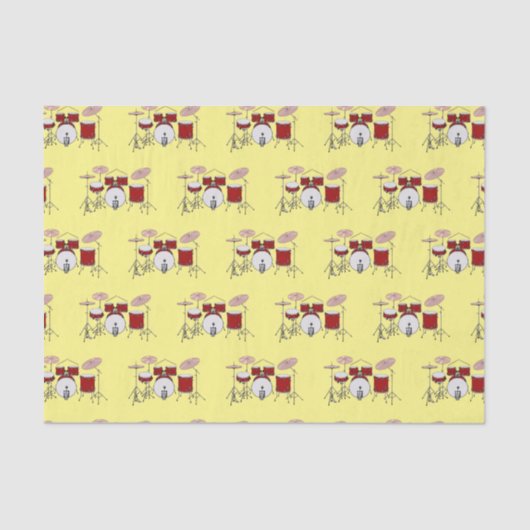 Cartoon Drum kit Tissuepapier (Voorkant)