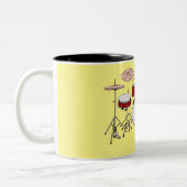 Cartoon Drum kit Tweekleurige Koffiemok (Links)