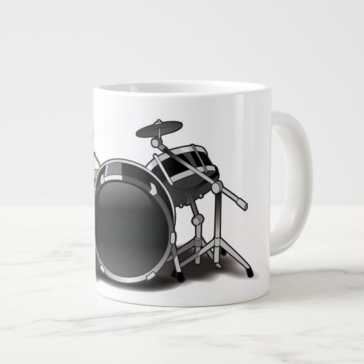 Cartoon Drummer Mok (Voorkant rechts)