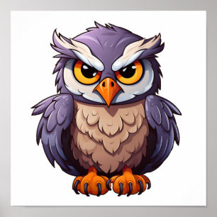 Cartoon Eagle Illustratie Poster