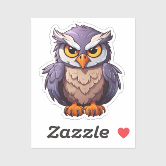 Cartoon Eagle Illustratie Sticker (Vel)