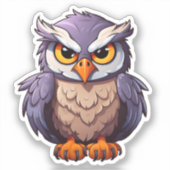 Cartoon Eagle Illustratie Sticker (Voorkant)