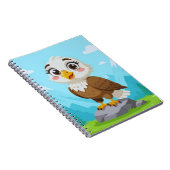 Cartoon Eagle on Rock – Cute Vector Character Notitieboek (Rechterzijde)