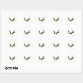 Cartoon Eagle Ster Sticker (Vel)