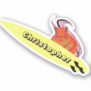 Cartoon eekhoorn golf sticker