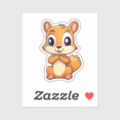 Cartoon-eekhoorn Sticker (Vel)