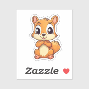 Cartoon-eekhoorn Sticker