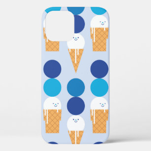 Cartoon een schattig ijsje, naadloos patroonontwer iPhone 12 hoesje