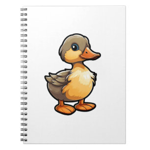 Cartoon eend illustratie notitieboek