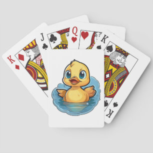 Cartoon eenden illustratie pokerkaarten