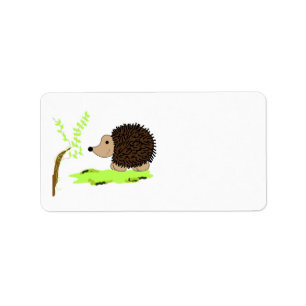 Cartoon Egel Etiket