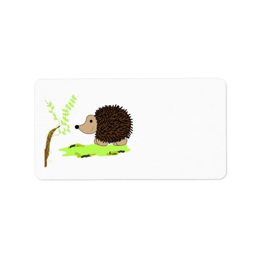 Cartoon Egel Etiket (Voorkant)