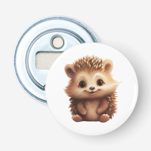 Cartoon egel illustratie button flesopener