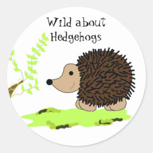 Cartoon Egel Ronde Sticker