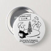 Cartoon Eiffeltoren modelleren Ronde Button 7,6 Cm (Voorkant /achterkant)