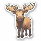 Cartoon eland illustratie sticker (Voorkant)