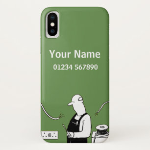 Cartoon Elektrisch thema iPhone X Hoesje