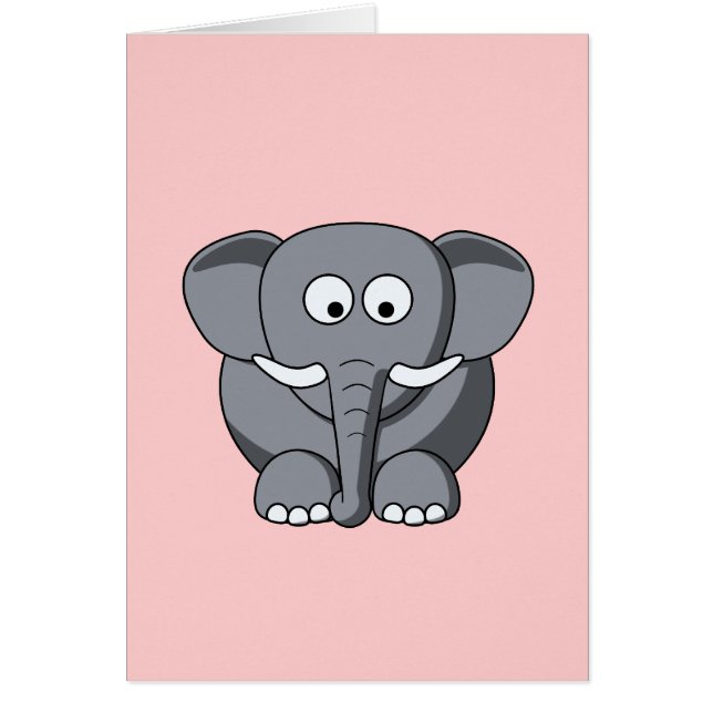Cartoon Elephant Card (Devant)