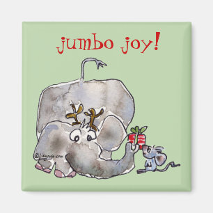 Cartoon Elephant Mouse Magnet Magneet
