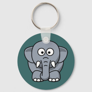 Cartoon Elephant Sleutelhanger
