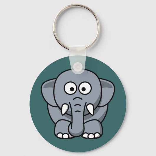 Cartoon Elephant Sleutelhanger (Voorkant)