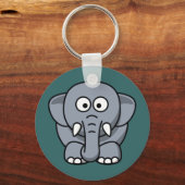 Cartoon Elephant Sleutelhanger (Voorkant)