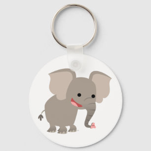 Cartoon Elephant Sleutelhanger