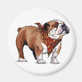 Cartoon Engels Bulldog Puppy Hondenmagneet Magneet (Voorkant)
