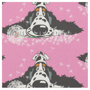 Cartoon English Cocker spaniel Fabric Stof