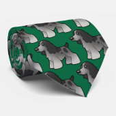 Cartoon English Cocker Spaniel Stropdas (Opgerold)