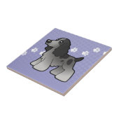 Cartoon English Cocker Spaniel Tegeltje (Zijkant)