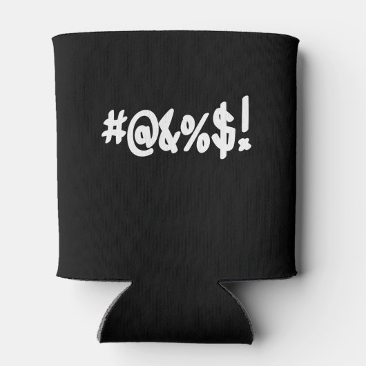Cartoon Expletive Swearing Curse Funny Symbols Blikjeskoeler (Achterkant)
