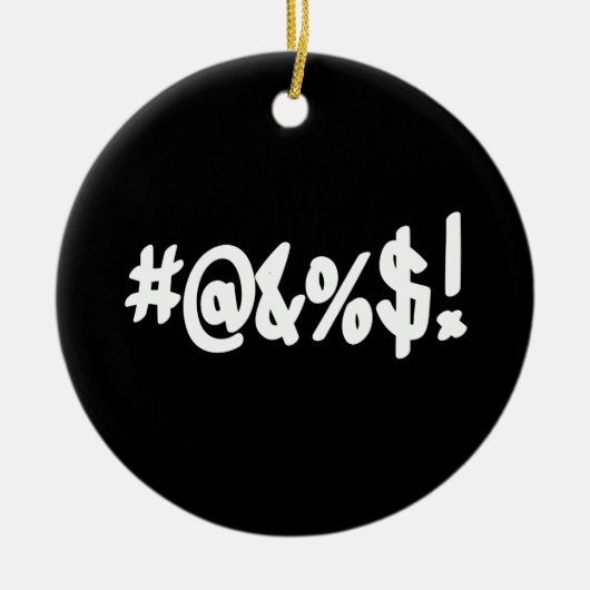 Cartoon Expletive Swearing Curse Funny Symbols Keramisch Ornament (Voorkant)