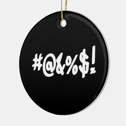 Cartoon Expletive Swearing Curse Funny Symbols Keramisch Ornament (Links)