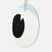 Cartoon Eye kerstsieraad Keramisch Ornament (Links)