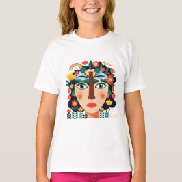 Cartoon face collage t-shirt