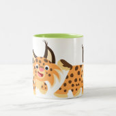 Cartoon Facétitif mignon Bobcat Mug (Centre)
