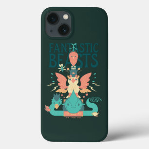 Cartoon Fantastic Beasts Emerge From Suitcase iPhone 13 Hoesje
