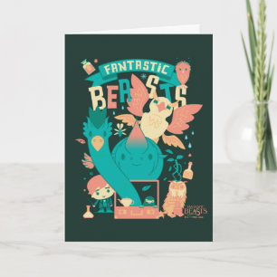 Cartoon Fantastische borsten met nieuwe scamander Kaart