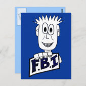 Cartoon FBI Agent Briefkaart (Voorkant / Achterkant)