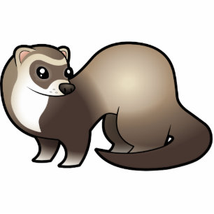 Cartoon Ferret Fotobeeldje Magneet