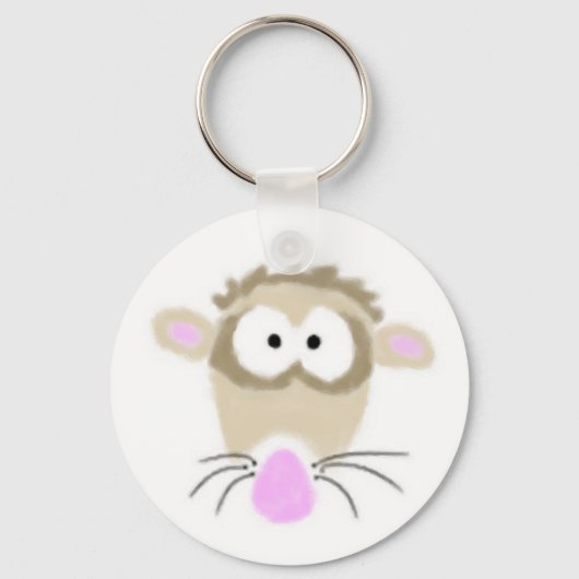 Cartoon Ferret Sleutelhanger (Voorkant)