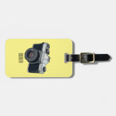 Cartoon filmcamera bagagelabel (Voorkant horizontaal)
