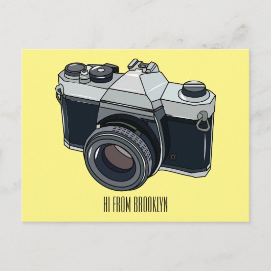 Cartoon filmcamera briefkaart (Voorkant)